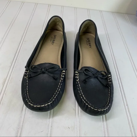 Sperry | Shoes | Sperry Top Slider Black Leather Loafers  display picture 3